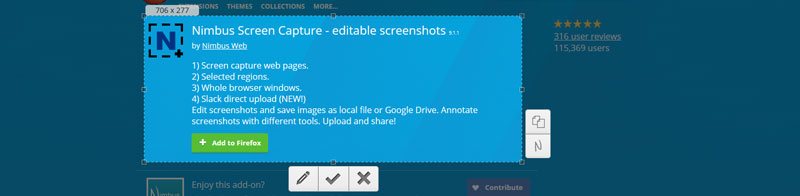 Nimbus Screen Capture - Must Have (or Try) Best Firefox Addons 2017